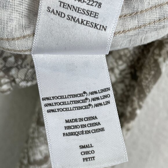 Rails Womens Small Tennessee Sand Snakeskin Jacket Linen Lyocell Blend Zip Up - Picture 7 of 14